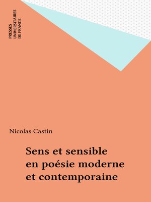 cover image of Sens et sensible en poésie moderne et contemporaine